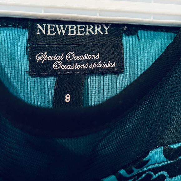 Formal dress for 8 years old black and turquoise - Picture 2 of 2